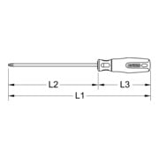 KS Tools BERYLLIUMplus Tournevis à empreinte cruciforme PH3, 250 mm-3