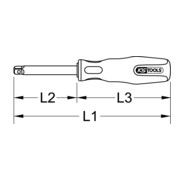 KS Tools BERYLLIUMplus Vierkantgriff 1/4"-3