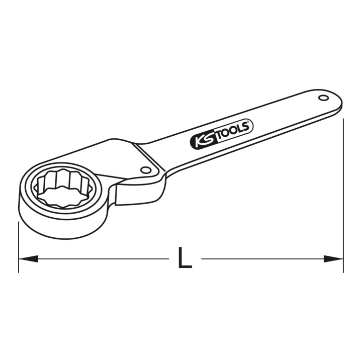 KS Tools BERYLLIUMplus vrijloop ratel 9 mm met 12-kant ring