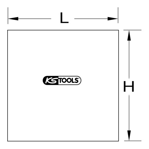 KS Tools beschermend lasdekzeil, oranje