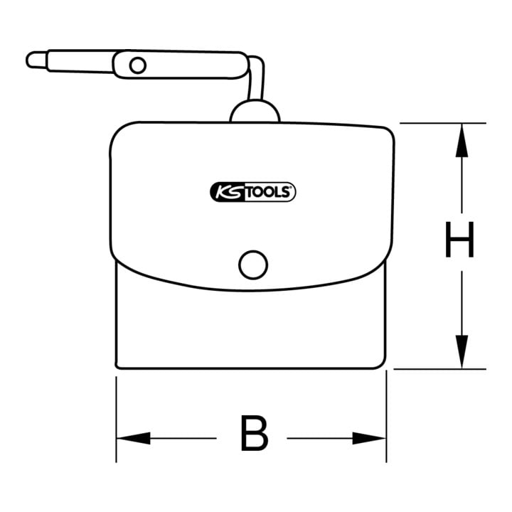 KS Tools beschermzak voor elektromonteurhandschoenen, 200mm