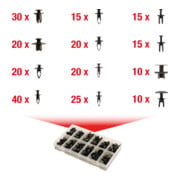 KS Tools bevestigingsclip set - aanschroefbare klinknagels, 240 stuks-1