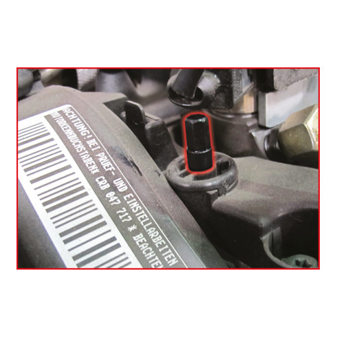KS Tools Bit a profilo speciale per viti di scarico olio in plastica 1/4" VAG
