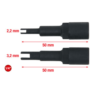 KS Tools bit doppenset voor airco vaste smoorklep, 2-delig