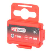 KS Tools Bit esagonale 1/4", 25mm, testa sferica, 2mm, 5pz.-2