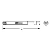 KS Tools Bit TX TORSIONpower 1/4", 75mm, con foro-3