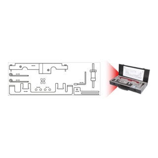 KS Tools BMW - Motoreinstell-Werkzeug-Satz, 7-teilig Motocordes: N43 / B126A/AA / B16AA / B20KO / B20AY / B20A / B16AA/O