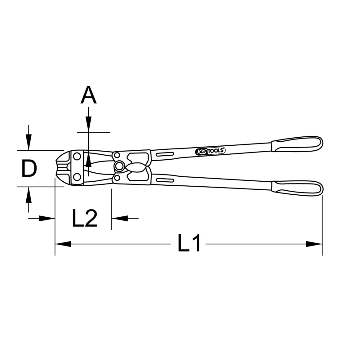 KS Tools Bolzenschneider mit Rohrgriff