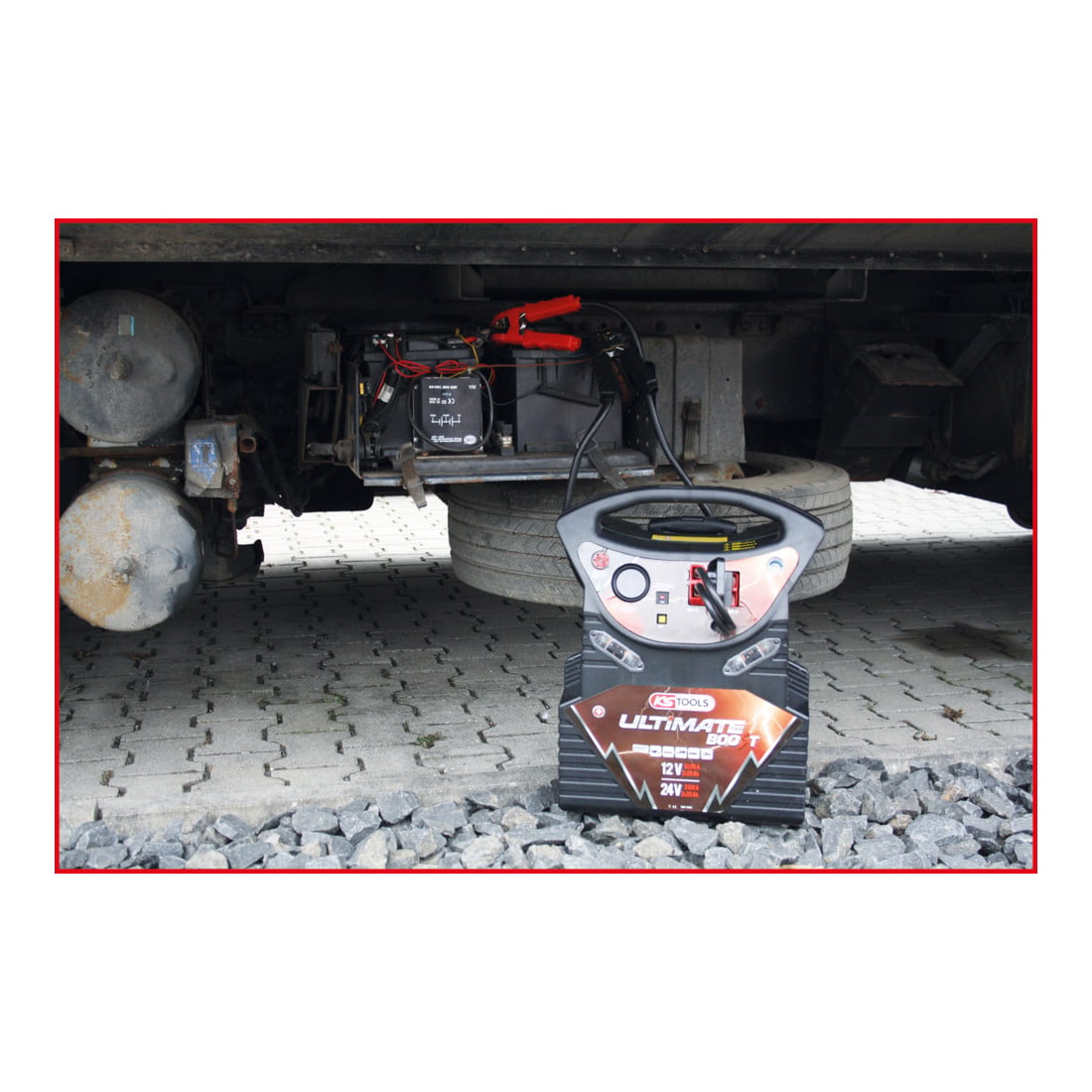 KS Tools Booster de batterie 12 V et 24 V, outil mobile d'aide au démarrage 2340 A