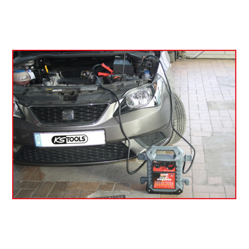 KS Tools Booster per batteria 12V + 24V, starter mobile 1400A