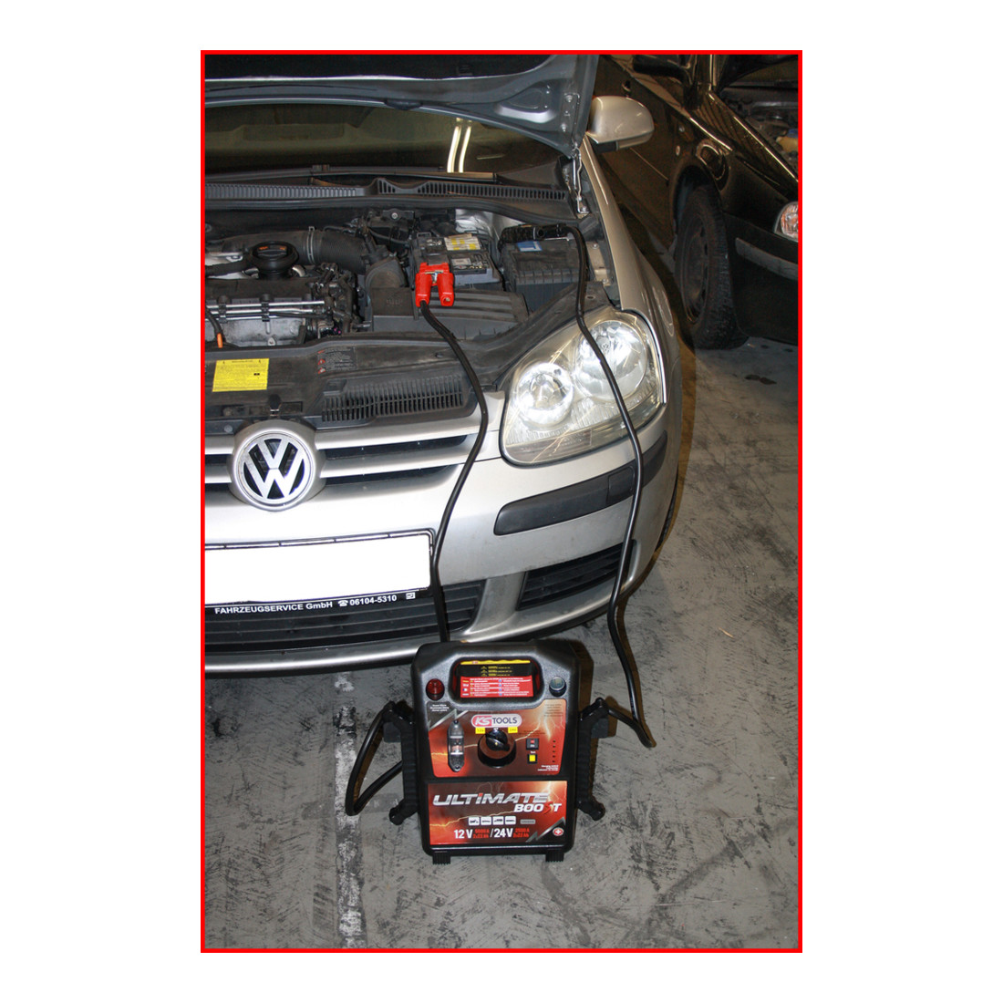 KS Tools Booster per batteria 12V + 24V, starter mobile 1700A