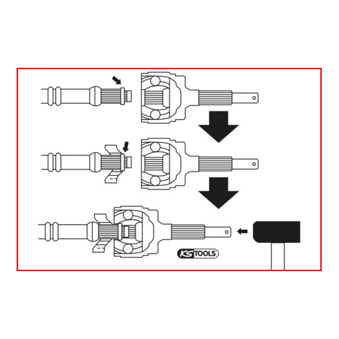 KS Tools borgring klem, 5-50mm