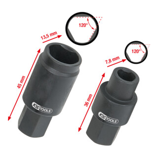 KS Tools Bosch injectiepomp dopset, 2-delig