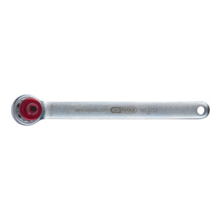 KS Tools Bremsen-Entlüftungsschlüssel, extra kurz, 11 mm, rot