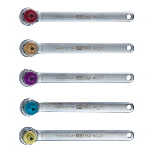 KS Tools Bremsen-Entlüftungsschlüssel-Satz, 6-tlg.
