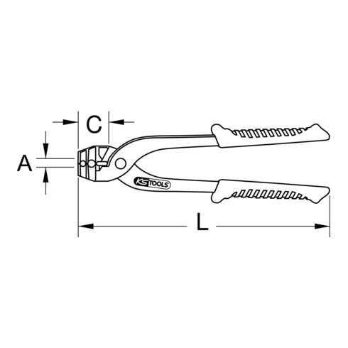 KS Tools Bremsleitungsbiegezange, 2 in 1, Ø 4,75+6mm
