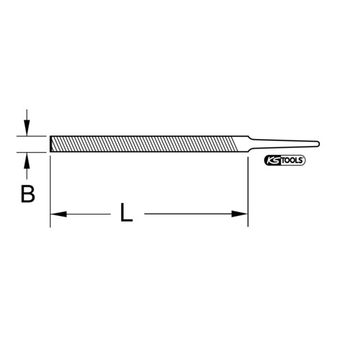 KS Tools Bremssattelfeile ohne Heft, 150mm