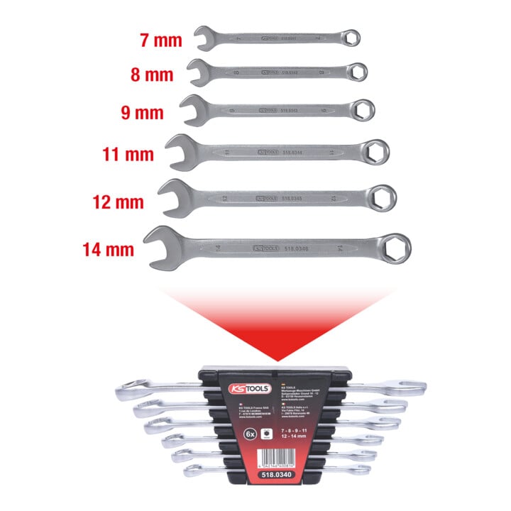 KS Tools Bremssystem-Entlüfterschlüssel-Satz, 6-teilig