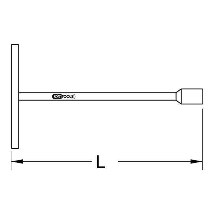 KS Tools BRONZEplus 6-kant-Steckschlüssel fester Quergriff 10 mm