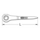 KS Tools BRONZEplus Bauknarre, 6-kant, mit Zentrierspitze 19 mm