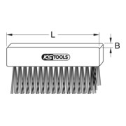 KS Tools BRONZEplus borstel, tinbrons draad, gegolfd, 125 mm-4