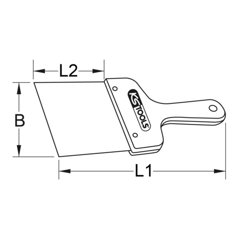 KS Tools BRONZEplus Breitspachtel starres Blatt