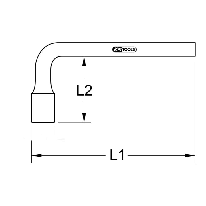 KS Tools BRONZEplus dopsleutel, 13mm voor vierkantkop schroeven