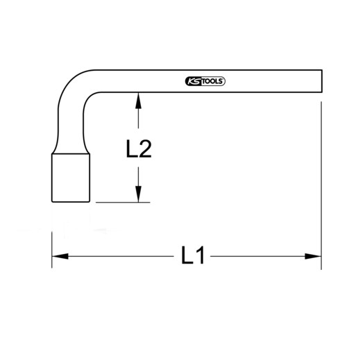 KS Tools BRONZEplus dopsleutel, 30mm voor vierkantkop schroeven