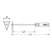 KS Tools BRONZEplus driehoekige plaatschraper 420 mm-3