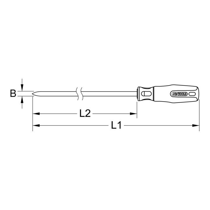 KS Tools BRONZEplus driehoekige schraper 310 mm