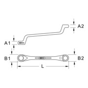 KS Tools BRONZEplus dubbele steeksleutel, gekarteld, inch-3