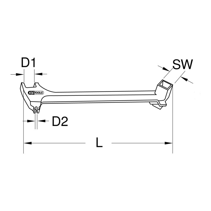 KS Tools BRONZEplus Fassschlüssel universal 380 mm