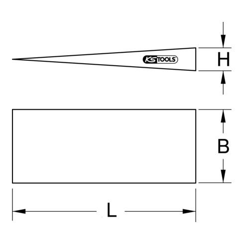 KS Tools BRONZEplus Flanschkeil 180x50x19 mm