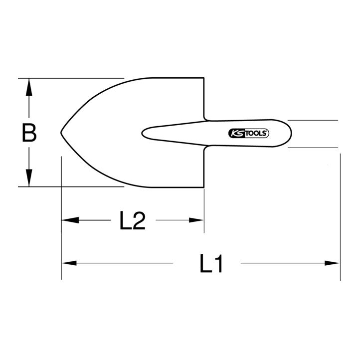 KS Tools BRONZEplus Frankfurter schep D-greep