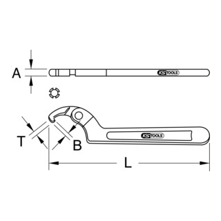 KS Tools BRONZEplus Gelenk-Hakenschlüssel