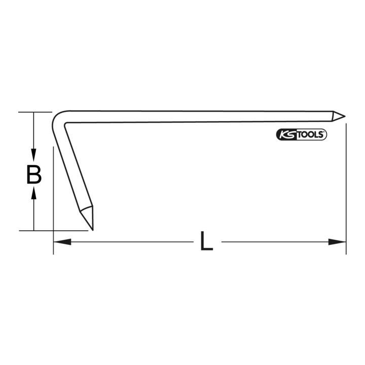 KS Tools BRONZEplus Haakse steekbeitel