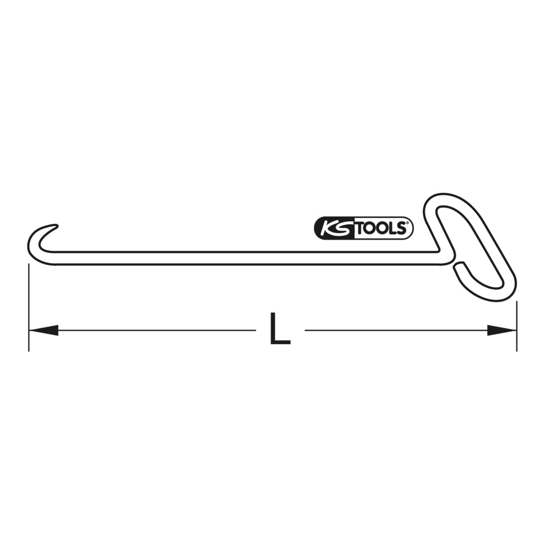 KS Tools BRONZEplus Kanaldeckelhaken 500 mm
