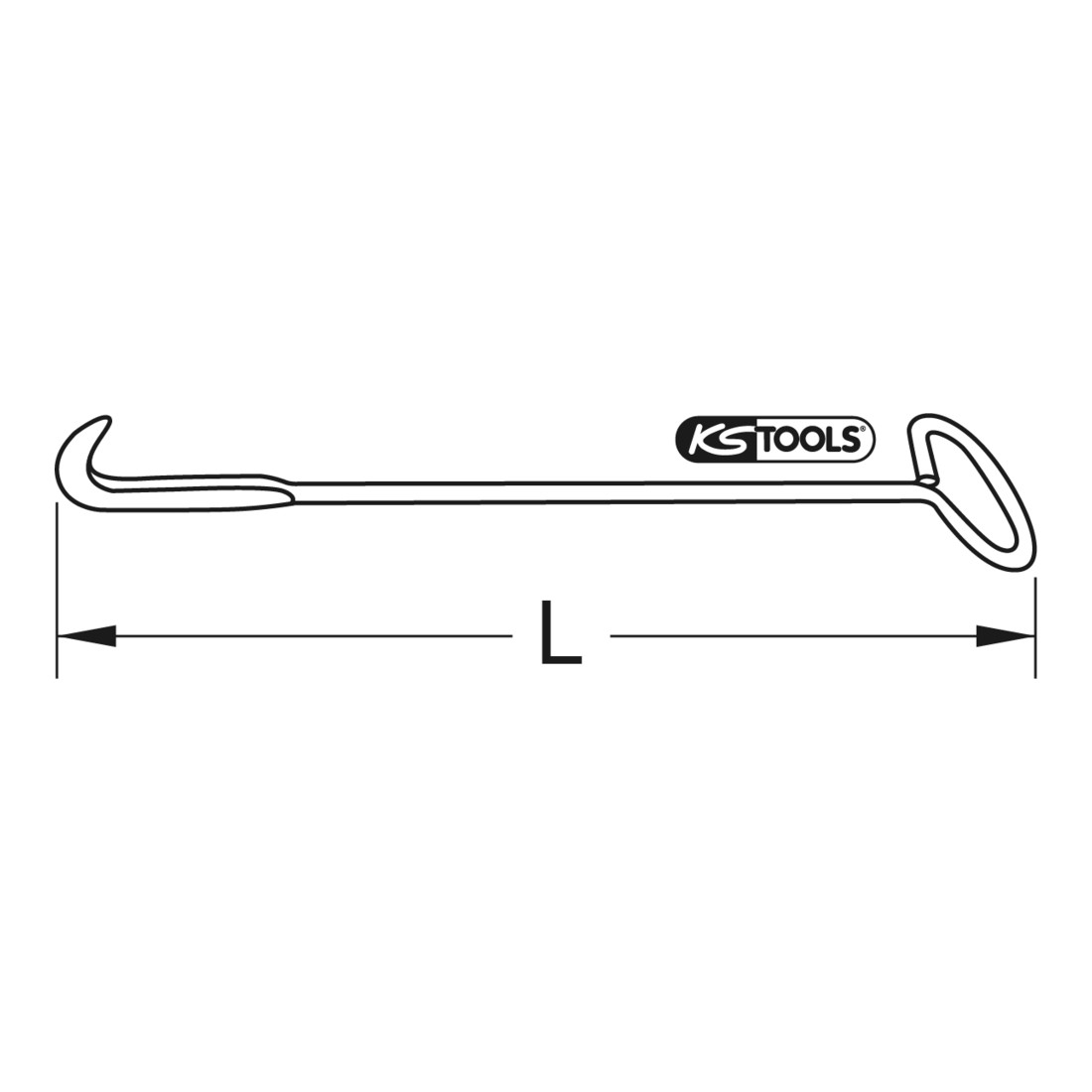KS Tools BRONZEplus Kanaldeckelhaken 700mm verstärkte Ausführung