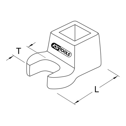 KS Tools BRONZEplus Krähenfußschlüssel, Maulform, Vierkant 1/2" 41 mm