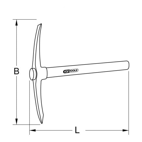 KS Tools BRONZEplus Kreuzhacke mit Stiel