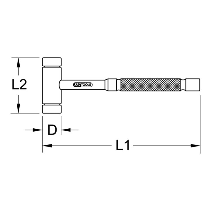 KS Tools BRONZEplus Maschinistenhammer, 100g, amerikanische Form