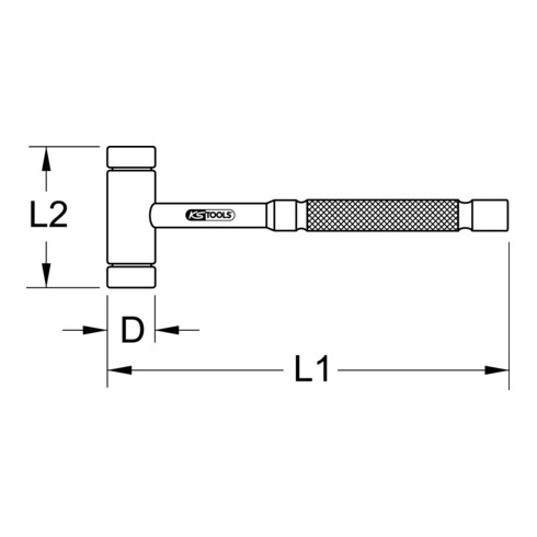 KS Tools BRONZEplus Maschinistenhammer, amerikanische Form