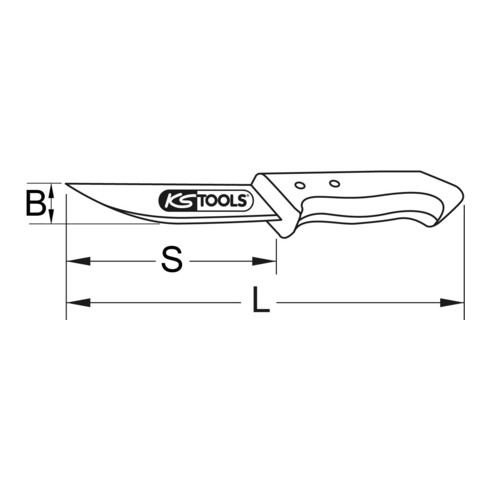 KS Tools BRONZEplus Messer, verstärkte Ausführung, 300 mm