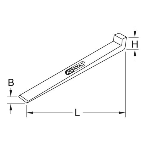 KS Tools BRONZEplus Nasenkeil 400x30x40x40x15 mm