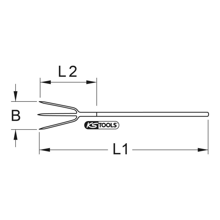 KS Tools BRONZEplus Pitchfork met steel 1600 mm