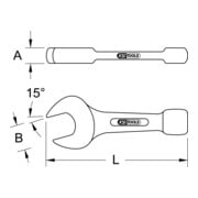 KS Tools BRONZEplus Schlag-Maulschlüssel 2.5/16"-3
