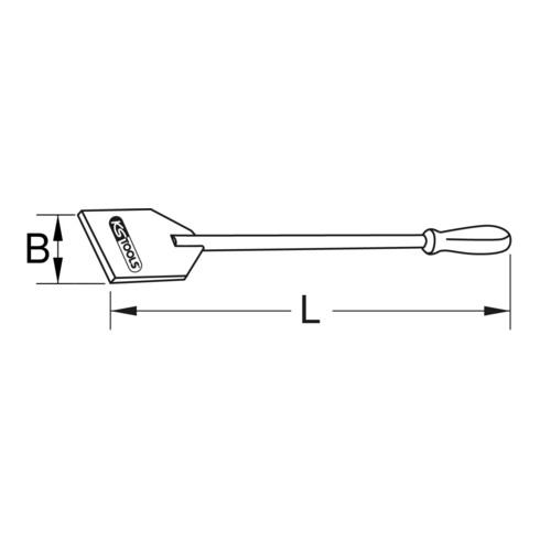 KS Tools BRONZEplus schraper met steel 480 mm