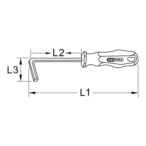 KS Tools BRONZEplus Schraubendreher Innensechskant, gewinkelt