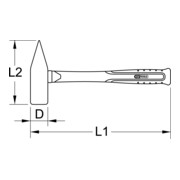 KS Tools BRONZEplus Schrotmeißel, 2100g-3