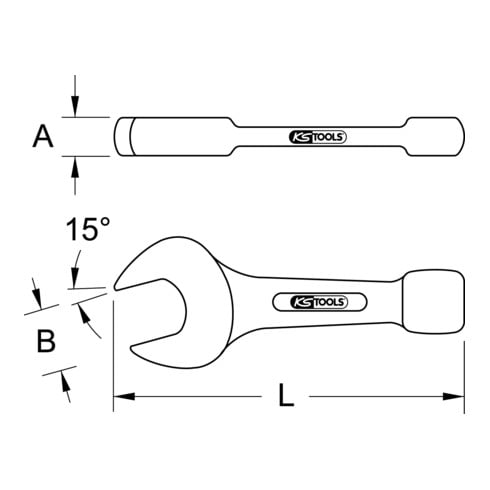 KS Tools BRONZEplus slagmoersleutel inch